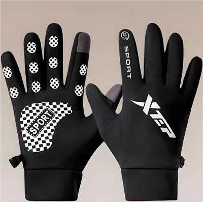 Besh barmoqli jun bilan qoplangan baliq ovlash qo'lqoplari